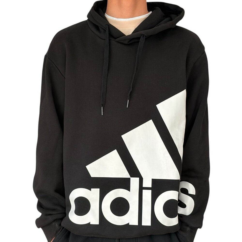 Adidas Men's Essentials Giant Logo Fleece Hoodie - Picture 2 of 4